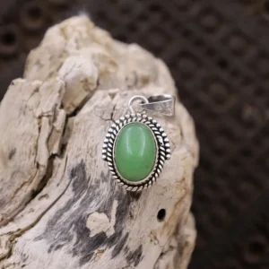 Colimaçon Pendentifs Avec Pierre-Pendentif en argent et jade vert