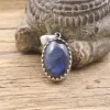 Colimaçon Pendentifs Avec Pierre-Pendentif en argent et labradorite