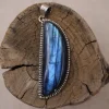 Colimaçon Pendentifs Avec Pierre-Pendentif en argent et labradorite