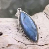 Colimaçon Pendentifs Avec Pierre-Pendentif en argent et labradorite