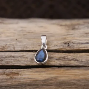 Colimaçon Pendentifs Avec Pierre-Pendentif en argent et labradorite