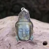 Colimaçon Pendentifs Avec Pierre-Pendentif en argent et labradorite - Bouddha