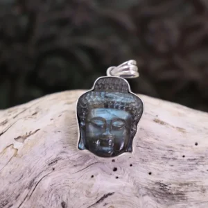 Colimaçon Pendentifs Avec Pierre-Pendentif en argent et labradorite - Bouddha