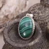 Colimaçon Pendentifs Avec Pierre-Pendentif en argent et malachite