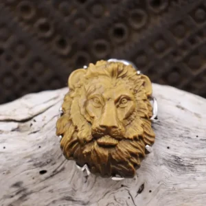 Colimaçon Pendentifs Avec Pierre-Pendentif en argent et oeil de tigre - lion