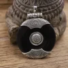 Colimaçon Pendentifs Avec Pierre-Pendentif en argent et onyx