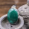 Colimaçon Pendentifs Avec Pierre-Pendentif en argent et pierre Malachite