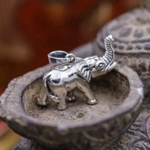 Colimaçon Pendentifs Sans Pierre-Pendentif éléphant en argent