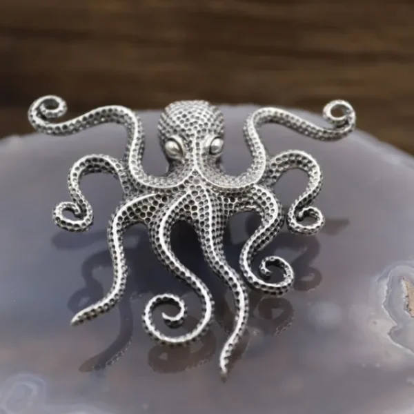 Colimaçon Pendentifs Sans Pierre-Pendentif pieuvre en argent